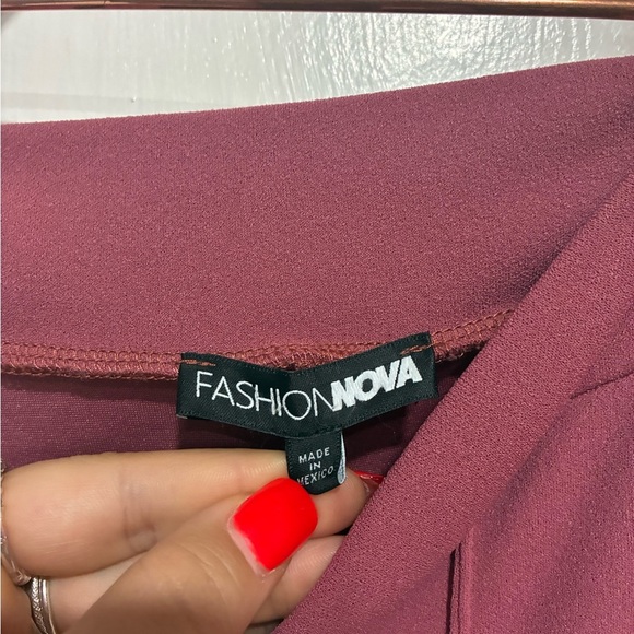 Fashion Nova Mauve Women's Dressy Trousers Size XL - Picture 2 of 5